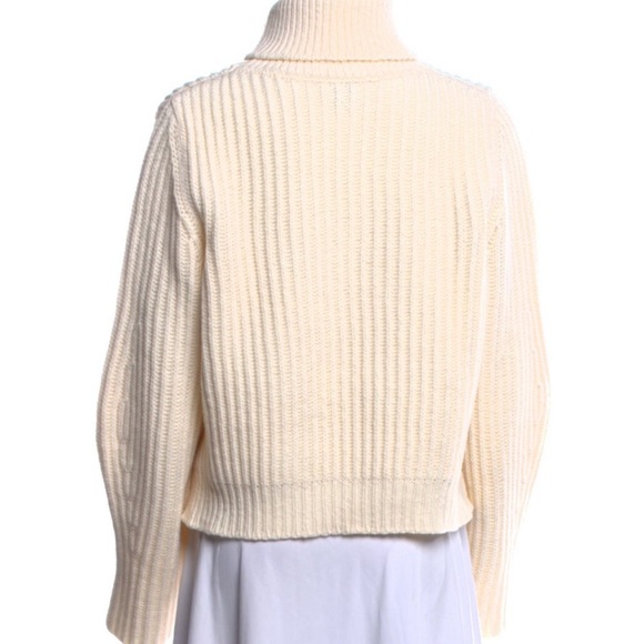 Goop G. Label Gwyneth Paltrow Graham merino ribbed cropped sweater. - Picture 2 of 5